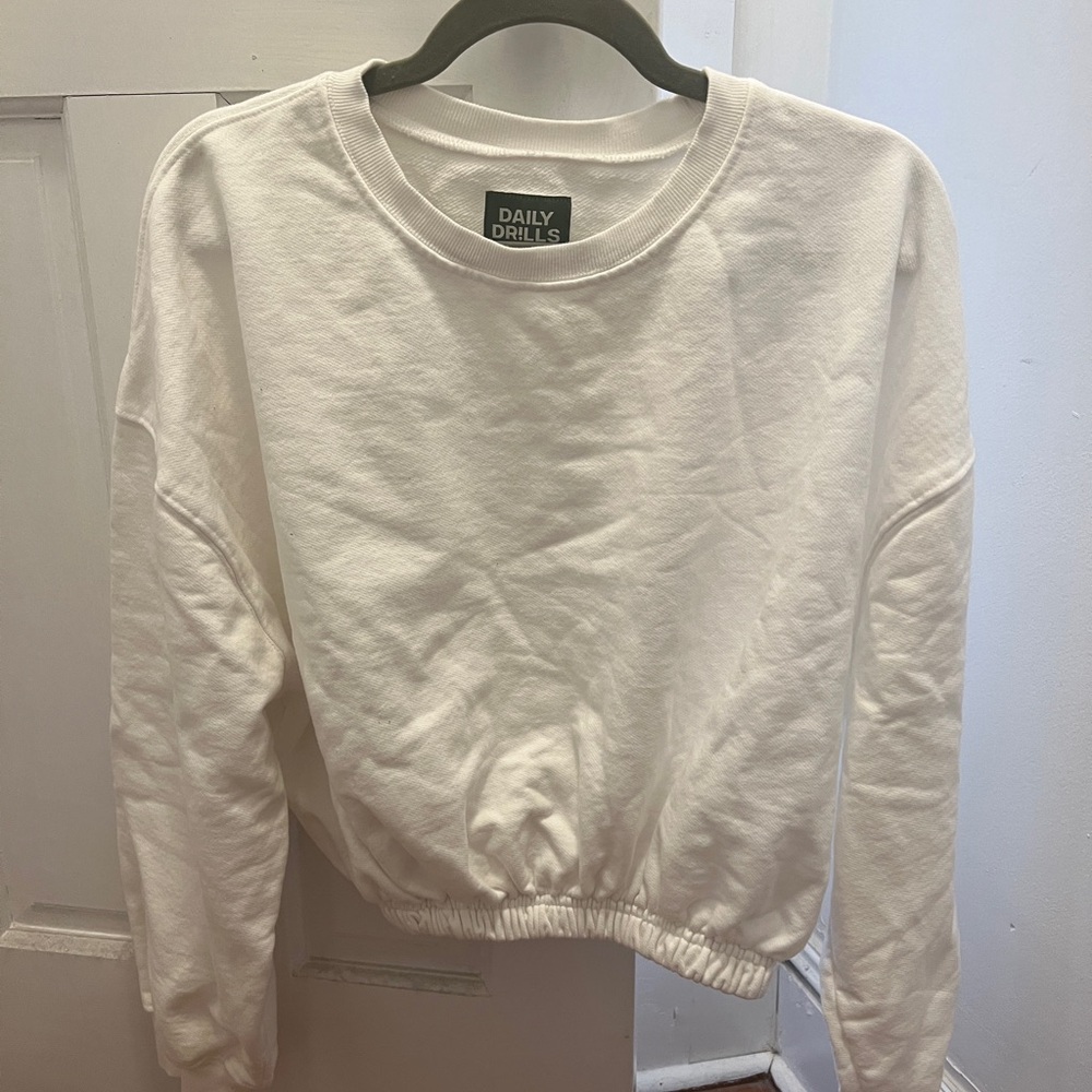 Daily Drills Bubble Sweater White
